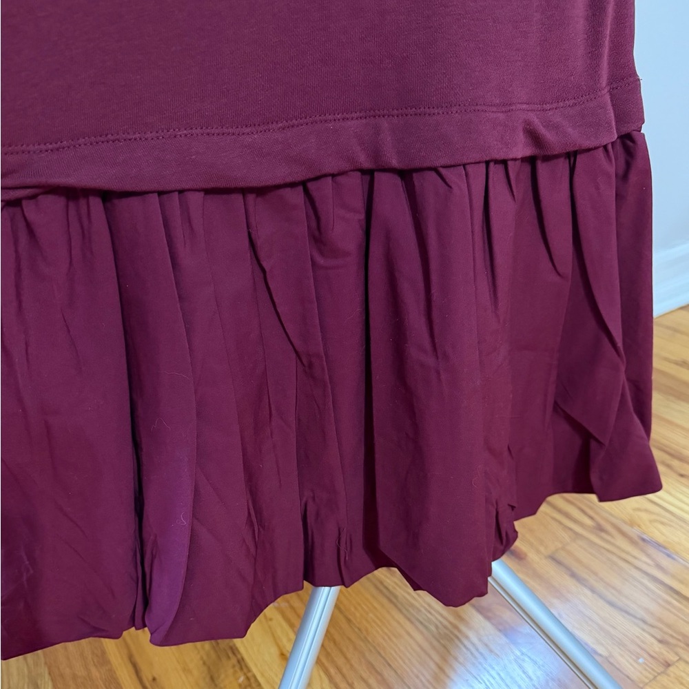 LOFT Burgundy Drop-Waist Dress – Size XS-Never Worn - Picture 7 of 8